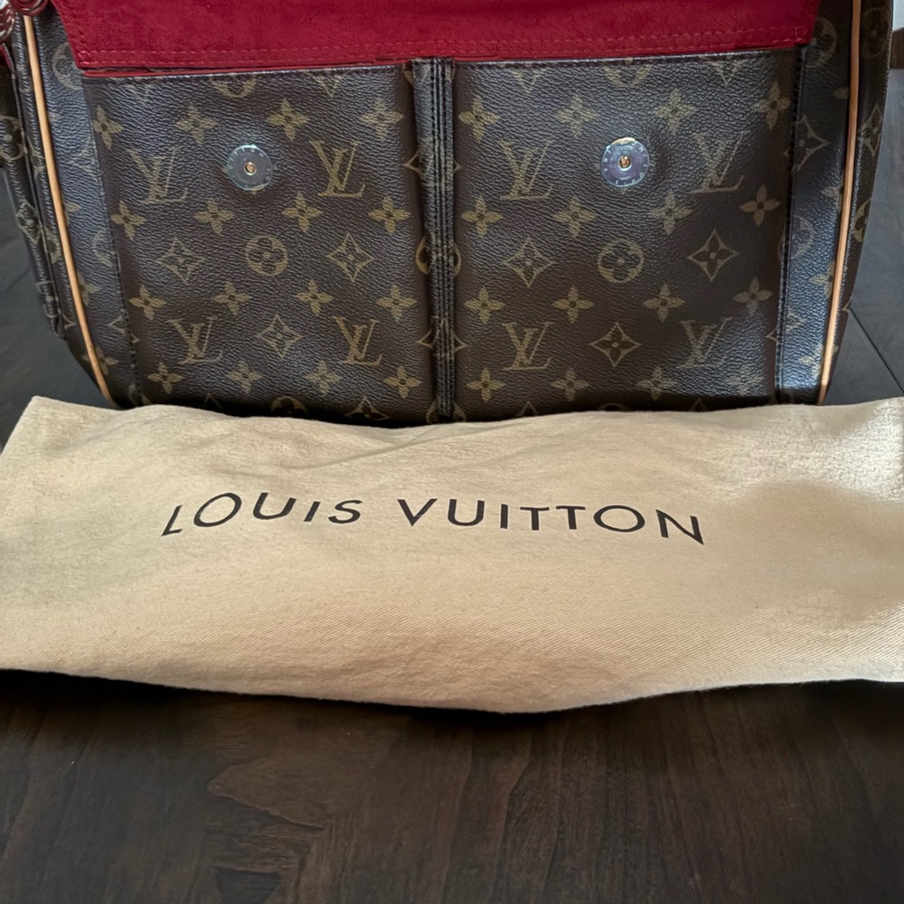 Louis Vuitton Brown Monogram Briefcase with Tan Accents - Picture 5 of 8